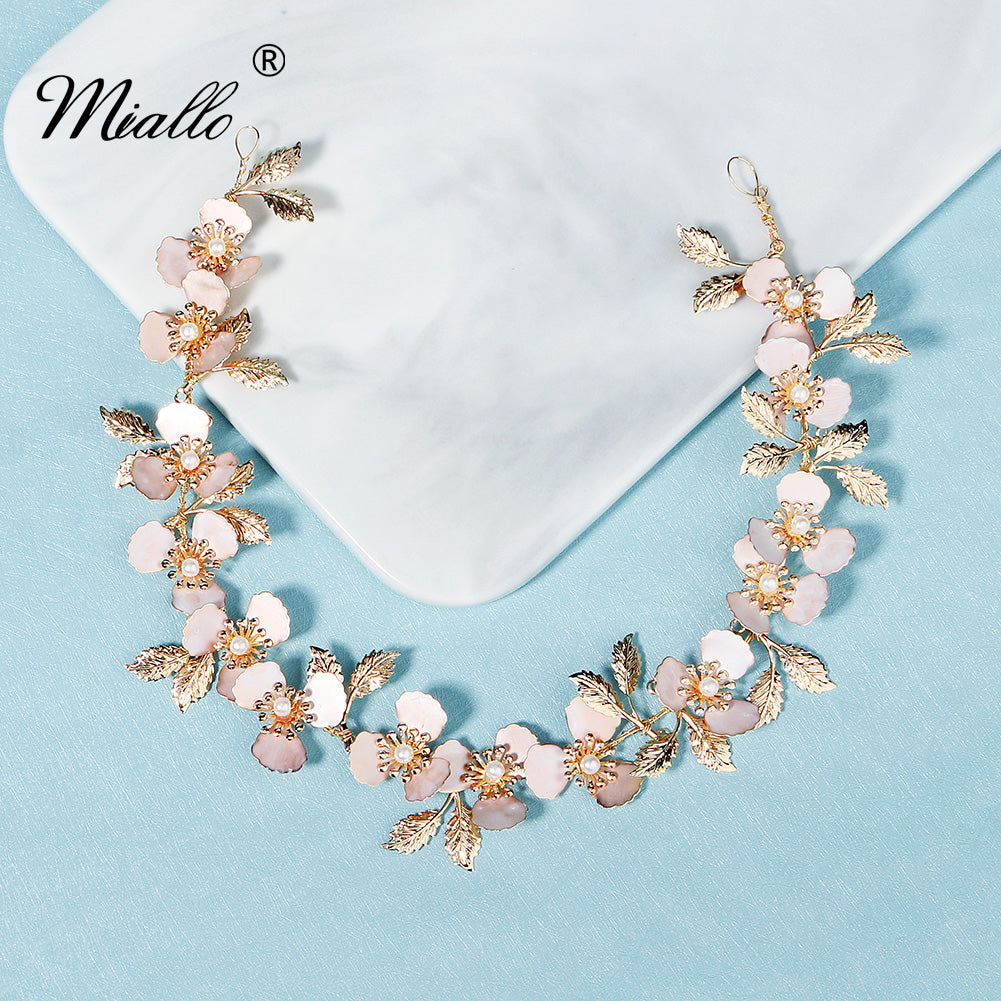 [miallo] Hairband HS-J6310 Flower Gold Leaf Hairband