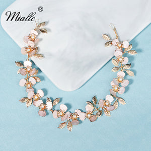 [miallo] Hairband HS-J6310 Flower Gold Leaf Hairband