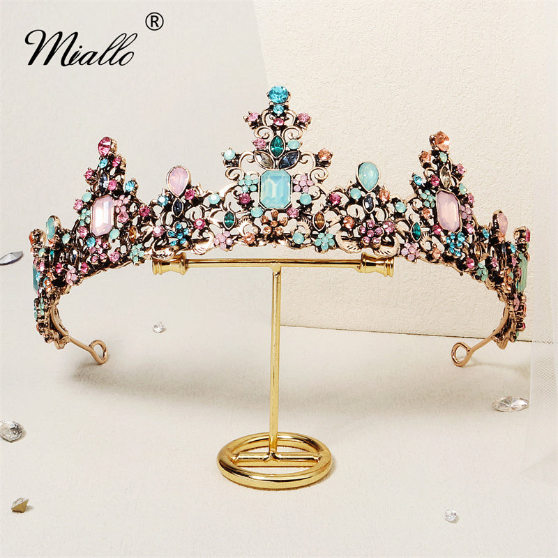 [miallo] Tiara TS-J3073 Baroque Rhinestone Crown