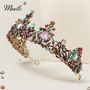 [miallo] Tiara TS-J3073 Baroque Rhinestone Crown