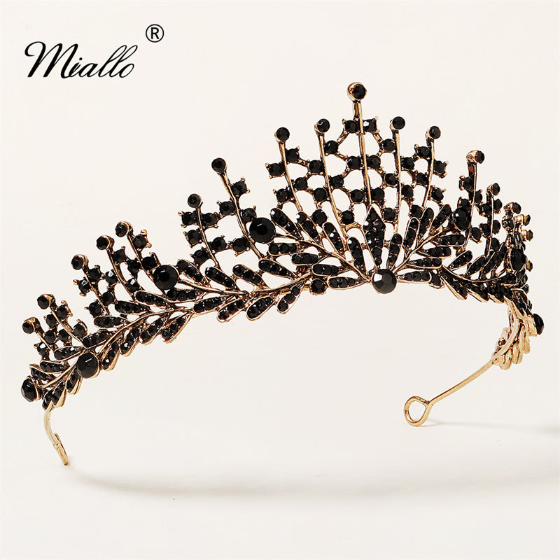 [miallo] Tiara TS-J2780 Black Wedding Crown