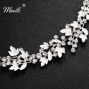 [miallo] Hairband HS-J5489 Leaf Rhinestone Bridal Hairband