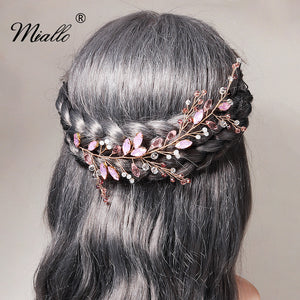 [miallo] Headband HS-J6439 Pink Rhinestone Crystal Hairband