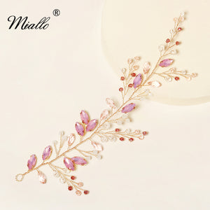 [miallo] Headband HS-J6439 Pink Rhinestone Crystal Hairband