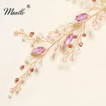 Load image into Gallery viewer, [miallo] Headband HS-J6439 Pink Rhinestone Crystal Hairband

