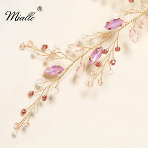 [miallo] Headband HS-J6439 Pink Rhinestone Crystal Hairband