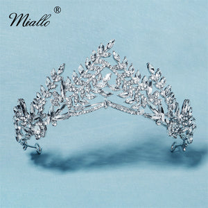 [miallo] Tiara TS-J2872 Silver Color Leaf Crown