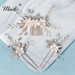 Load image into Gallery viewer, [miallo] Hair Comb HS-J6346 Flower Gold Hair Comb and Hair Pins

