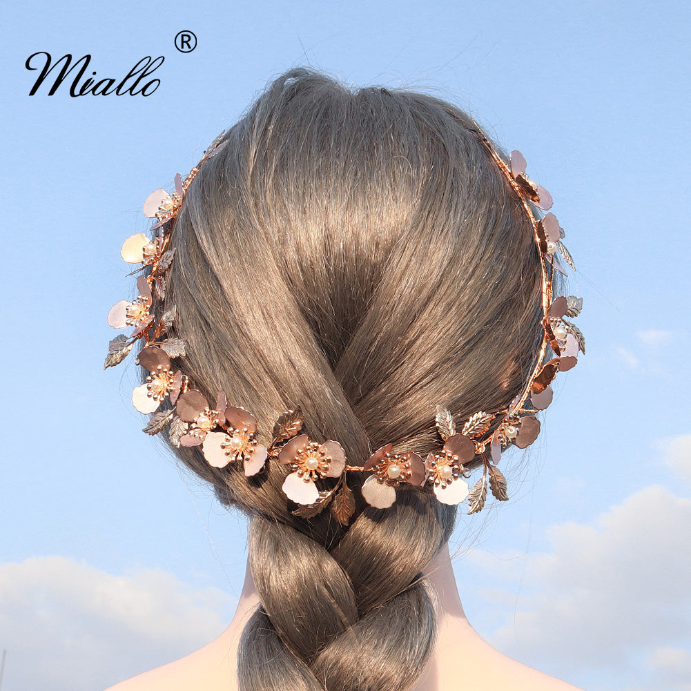 [miallo] Hairband HS-J6310 Flower Gold Leaf Hairband