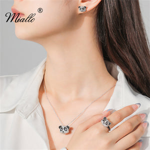 [miallo] S9 Jewelry Set Cubic Zirconia Panda Cute Jewelry Set