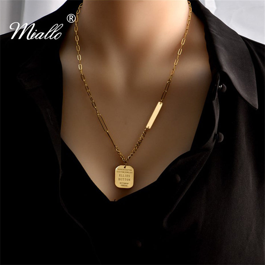 [miallo] Necklace N27 Clavicle Chain Letter Necklace
