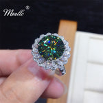 Load image into Gallery viewer, [miallo] Ring R85 Shiny Sunflower Green CZ Stone Ring
