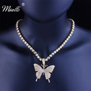 [miallo] Necklace BJ11 Sparking Butterfly Pendant Necklace