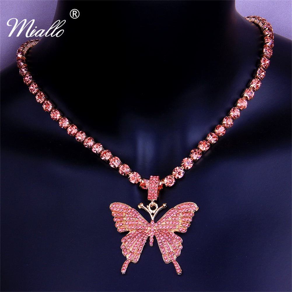 [miallo] Necklace BJ11 Sparking Butterfly Pendant Necklace