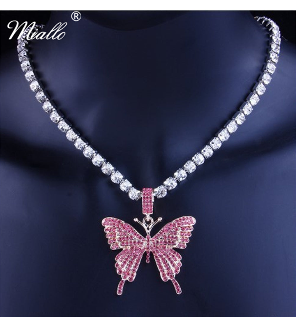[miallo] Necklace BJ11 Sparking Butterfly Pendant Necklace
