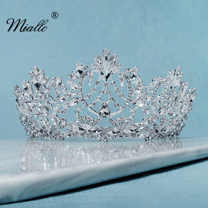 [miallo] Tiara TS-J2892 Silver Color Crystal Wedding Tiara