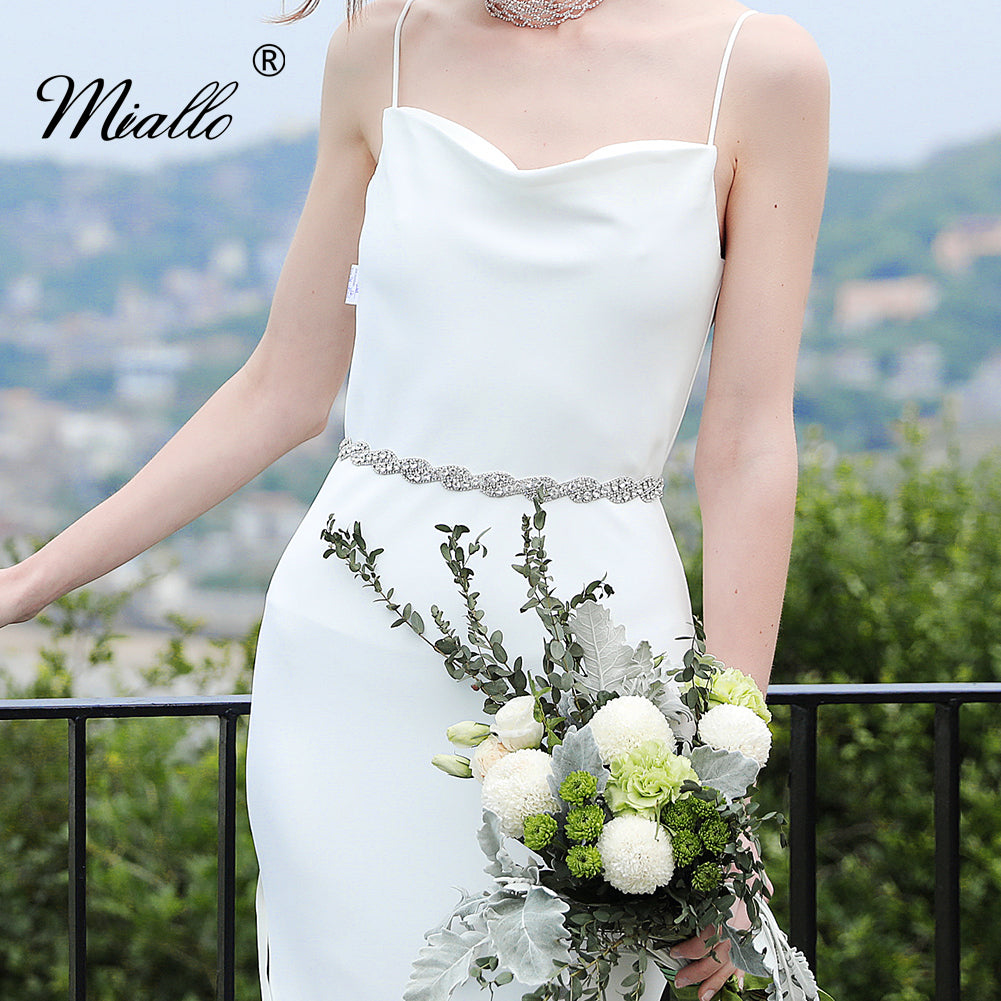 [miallo] Belt WS-J046 Spiral Rhinestone Bridal Belt