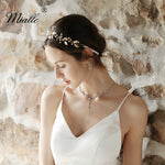 Load image into Gallery viewer, [miallo] Hairband HS-J5679 Gold Leaf Pearl Hairband
