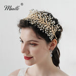 Load image into Gallery viewer, [miallo] Tiara TS-J2916 Exaggerated Leaf Beaded Headband
