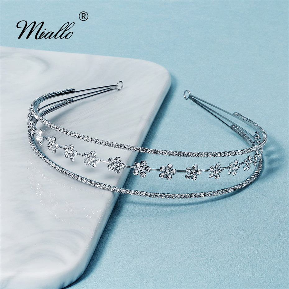 [miallo] Tiara TS-J2888 Flower Rhinestone Headband