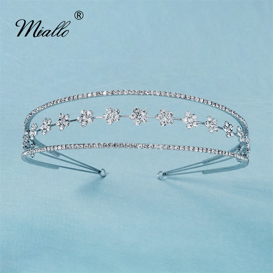 [miallo] Tiara TS-J2888 Flower Rhinestone Headband