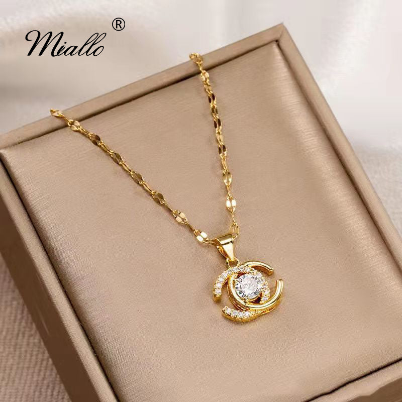 [miallo] Necklace N47 Elegant Double-C Necklace