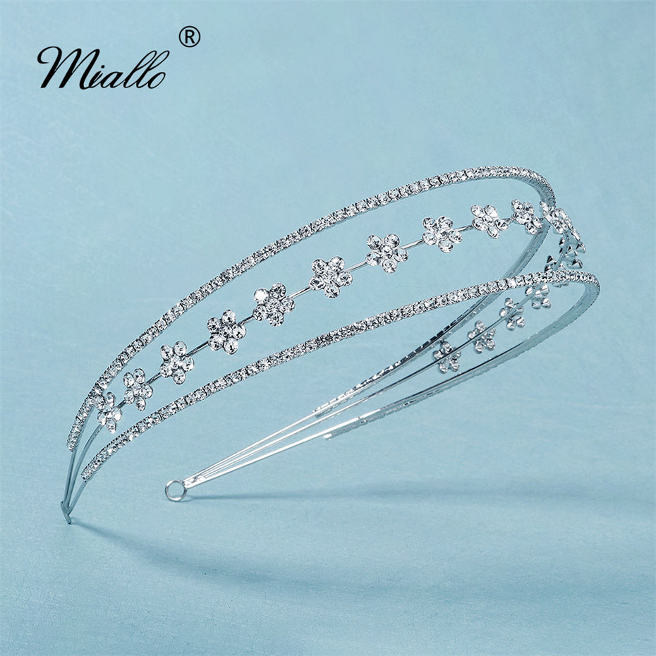 [miallo] Tiara TS-J2888 Flower Rhinestone Headband